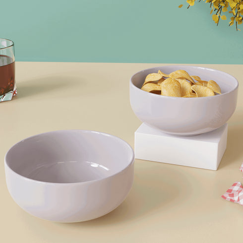 Lavender Ceramic Bowl Set Of 2 - The Earth Store - Bowl